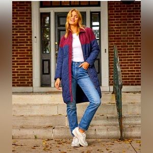 Summersalt Long Colorblock Eco Quilted Coat